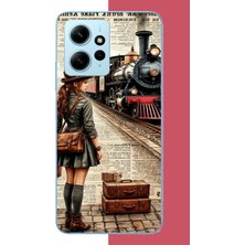 Aksesuarist Redmi Note 12 4g Uyumlu Vintage Tren Baskılı Silikon Kılıf