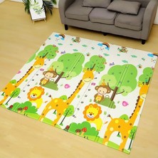 Die Grup Katlanabilir Çift Taraflı Çocuk Bebek Oyun Matı Oyun Aktivite Halısı - 150X200X1 cm (Çantalı)