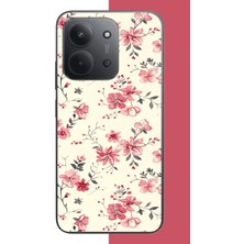 Aksesuarist Redmi 15C Uyumlu Kırmızı Pattern Baskılı Silikon Kılıf