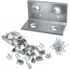 Die Grup (25 Adet) Metal Köşebent 40X20X20 mm L Demiri Gönye Mobilya Dolap Duvar Sabitleme Bağlantı Aparatı