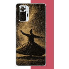 Aksesuarist Redmi Note 10 Pro Uyumlu Semazen Baskılı Silikon Kılıf