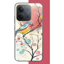 Aksesuarist Redmi 15C Uyumlu Renkli Kuş Baskılı Silikon Kılıf