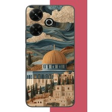 Aksesuarist Redmi 13 Uyumlu Bulutlu Kudüs Baskılı Silikon Kılıf