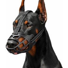 Die Grup Köpek Ağızlığı No:5 Xl Nefes Alabilir Ayarlanabilir Plastik Ağızlık Büyük Irk 33-50 kg Siyah