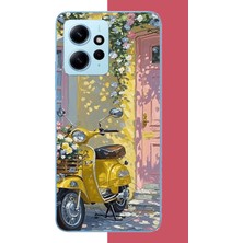 Aksesuarist Redmi Note 12 4g Uyumlu Sarı Mobilet Baskılı Silikon Kılıf