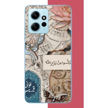 Aksesuarist Redmi Note 12 4g Uyumlu Taşlı Kuş Baskılı Silikon Kılıf