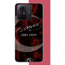 Aksesuarist Redmi Note 12S Uyumlu Atatürk Imza Baskılı Silikon Kılıf