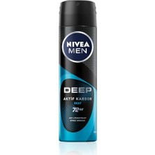 Die Grup Nıvea Men Erkek Sprey Deodorant Deep Beat 150ML, 72 Saat Anti-Perspirant Koruma