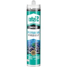 Die Grup Silikon Mastik Aquarium, Balıklara Zarar Vermeyen Akvaryum Silikonu, Uv Dirençli Silikon Mastik, Elastikiyeti Yüksek Güçlü Yapıştırıcı, 1X280ML