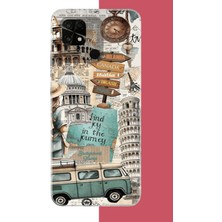Aksesuarist Redmi 10C - Poco C40 Uyumlu Travel2 Baskılı Silikon Kılıf