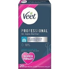 Die Grup Veet Hassas Ciltler Için Veet Pro Sır Ağda Bandı 20LI