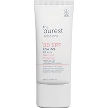 Die Grup The Purest Solutions Lekeli Ciltler Için Antioksidan Destekli Güneş Kremi, 50+ Spf Uva/uvb Blemish Defense, Antioxidant Protection