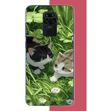 Aksesuarist Redmi Note 9 Uyumlu Yavru Kediler Baskılı Silikon Kılıf
