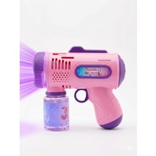 Die Grup Nk Spor Bubble Gun Köpük Makinesi - Balon Suyu Hediyeli Otomatik Oyuncak Tabanca-Otomatik Köpük Tabancası - 1000+ Baloncuk Kapasiteli Işıklı Bubble Gun Oyuncak - Mavi