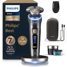 Die Grup Philips I9000 Ultra Prestige Islak ve Kuru Tıraş Makinesi, Skinıq Pro, 360° Hassas Başlıklar, Şarj Standı, Temizleme Ünitesi ve Seyahat Çantası Hediyeli, XP9402/31