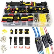 Die Grup Hıd Konnektör Seti Oto Elektrik Kablo Soketleri Su Geçirmez Kutulu Yüksek Kaliteli Otomotiv Car System Terminal Connection (Gerçek Adet 300 Parça )