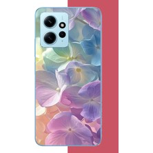Aksesuarist Redmi Note 12 4g Uyumlu Renkli Çiçek2.jpeg Baskılı Silikon Kılıf