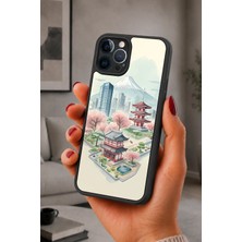 BG AKSESUAR iPhone 12 Pro Max Uyumlu Tokyo Desenli Kamera Korumalı Darbelere Dayanıklı Kılıf