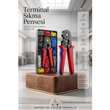 Die Grup Terminal Sıkma Pensesi + Yüksük Sıkma Pensesi 1200 Parça Kablo Pabucu Seti Hsc8 6-4A 722484