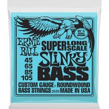 Die Grup Ernie Ball Süper Uzun Ölçekli Slinky Elektrik Bas Telleri, Ölçü 45-105