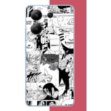 Aksesuarist Redmi Note 13 4g Uyumlu Naruto Kolaj Baskılı Silikon Kılıf
