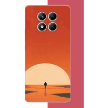 Aksesuarist Redmi Note 14 Pro 5g Uyumlu Retro Güneş Batımı Baskılı Silikon Kılıf