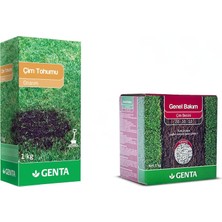 Die Grup Genta Onarım Çim Tohumu 1 kg - Genel Bakım Çim Gübresi 1 kg - Çim Onarım Paketi