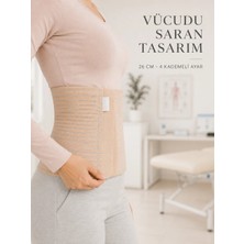 sbodurhome Doğum Sonrası Abdominal Korse 26 cm 4 Kademe Ayarlı Karın Toparlayıcı Korse