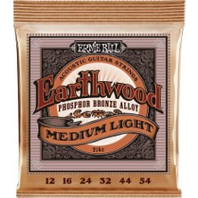 Die Grup Ernie Ball Earthwood Orta Hafif Fosfor Bronz Akustik Gitar Telleri - 12-54 Kalınlık