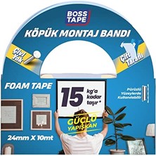 Die Grup 15 kg Çift Taraflı Köpük Aksesuar Montaj Bandı 24 mm x 10M