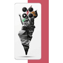 Aksesuarist Redmi Note 14 Pro Plus Uyumlu Filistin Harita Baskılı Silikon Kılıf