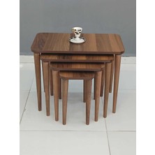 Deniss Home Roma Serisi Dörlü  Mdf Ahşap Zigon Sehpa Kahverengi
