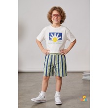 Ruki Çocuk Erkek Çocuk Çizgili Şort T-Shirt Takım