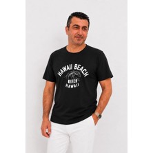 SSO Erkek Yazı Baskılı Kısa Kollu Siyah T-Shirt