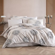 Eva Bella Desenli Tek Kişilik, Çarşafı Lastikli, Nevresim Takımı (2 Yastık Kılıflı)