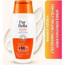 Pur Bella Güneş Kremi SPF+ 50 Leke Karşıtı Nemlendirici Aydınlatıcı Yüksek Koruma E vitamini