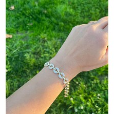 14K Taşlı Simit Bileklik