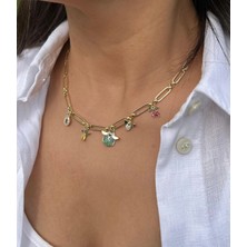 Nunu Takı Renkli  ve Desenli Charm Kolye