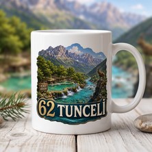 Ajans 313 62 Tunceli Temalı Baskılı Kupa Bardak – Munzur Gözeleri ve Dağ Keçisi Tasarımı