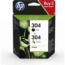 Die Grup Hp 304 (3JB05AE) Multipack Orijinal Yazıcı Kartuşları 1x Siyah, 1x Renk Hp Deskjet 26XX, 37XX, Envy 50XX, 2 Sayı (1'li Paket), 120 Sayfa (Siyah)