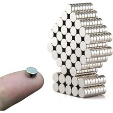 Die Grup Dünya Magnet 50 Adet - Yuvarlak Neodyum Mıknatıs, 6x3 Mm, Güçlü Magnet, N35 Kalite