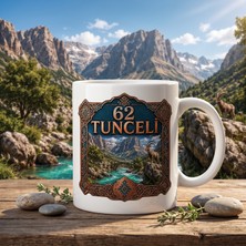 Ajans 313 62 Tunceli Temalı Baskılı Kupa Bardak – Dağ Keçisi, Taş Köprü ve Munzur Doğası Tasarımı