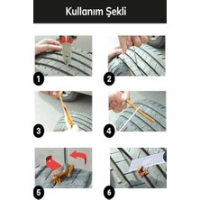 Die Grup Lastik Tamir Kiti, 6 Parça Otomobil Bisiklet Motor Patlak Lastik Onarma Seti, Taşınabilir Acil Durum Tamir Aparatı