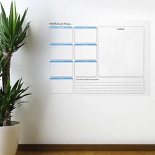 Marsilyan Haftalık Planlayıcı Manyetik Duvar Stickerı Takvim 70 cm x 56 cm (K95)