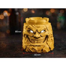 Alse 3D Korku Tasarımlı 3D Kül Tablası – Kapaklı, Dekoratif, Özel Tasarım Masaüstü Aksesuarı (85MM x 82MM)