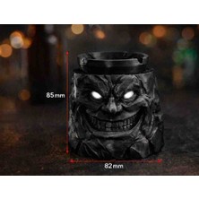 Alse 3D Korku Tasarımlı 3D Kül Tablası – Kapaklı, Dekoratif, Özel Tasarım Masaüstü Aksesuarı (85MM x 82MM)