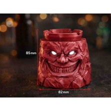 Alse 3D Korku Tasarımlı 3D Kül Tablası – Kapaklı, Dekoratif, Özel Tasarım Masaüstü Aksesuarı (85MM x 82MM)