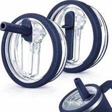 Die Grup 40 Oz Uyumlu Yedek Kapak – Sızdırmaz Leakof Tasarım – Bpa Free Yedek & Upgrade Lid –  Quencher ile Uyumlu Bardak & Termos Kapağı + Iç Pipeti (Lacivert)