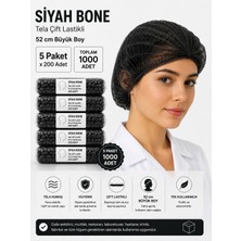 OEM Siyah Bone 52 cm Büyük Boy – 5 Adet x 200 Lü Paket – Toplam 1000 Adet
