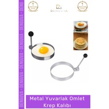 #omletkalıbı Metal Yanmaz Yapışmaz Paslanmaz Çelik Profesyonel Kahvaltı Sunum Yuvarlak Omlet Krep Kalıbı